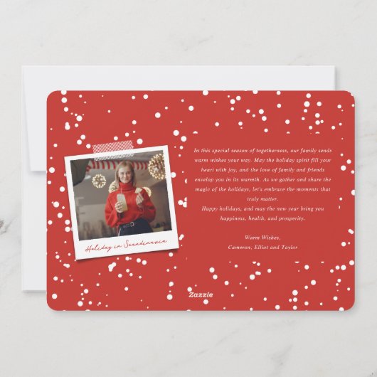 Oh zo vrolijk wit script moderne kerstfoto feestdagenkaart (Achterkant)