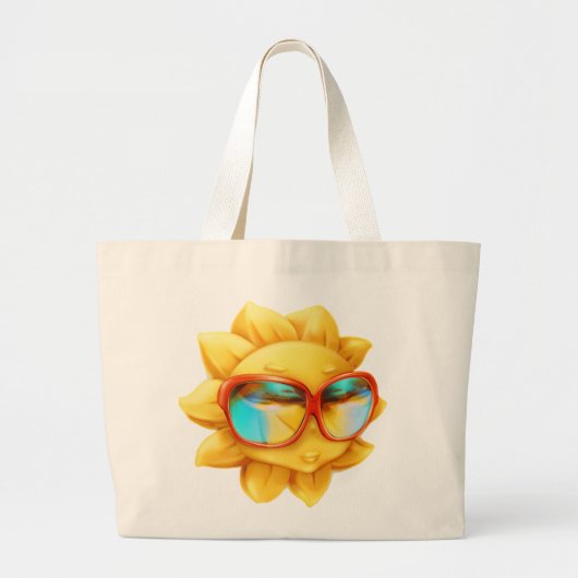 Oh Zonnige Dag Grote Tote Bag (Voorkant)