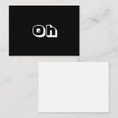 Oh, zwarte witte gedurfde moderne kaart (Voorkant / Achterkant)