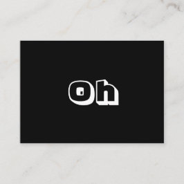 Oh, zwarte witte gedurfde moderne kaart