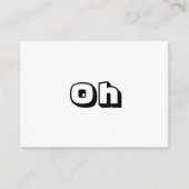 Oh, zwarte witte gedurfde moderne kaart (Voorkant)