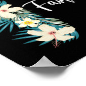 Ohana betekent familie Hawaiaanse bloemvakantie  Poster (Hoek)