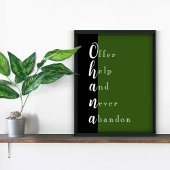 Ohana Familie Zoet Gezegde Poster