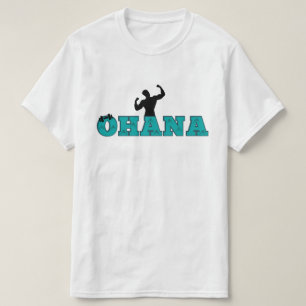 ohana gym project met blauwe tekst & rock t-shirt