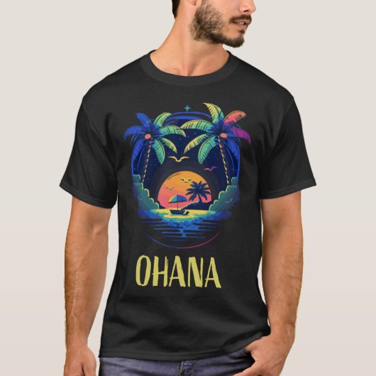 Ohana Hawaii Outfit Vrouwen & Mannen Aloha Hawaiia T-shirt (Voorkant)
