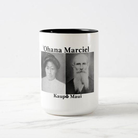 Ohana Marciel Black 15 oz Two-Tone Mok (Center)