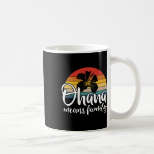 Ohana staat voor Family Hibiscus Retro Hawaii Summ Koffiemok