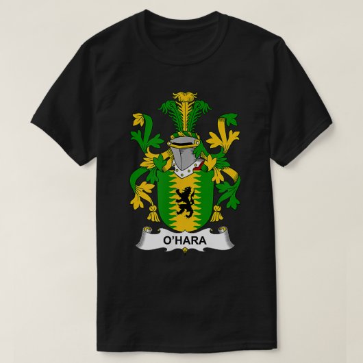 O'Hara Coat of Arms Family Crest T-shirt (Design voorkant)