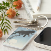 Ohara Kosen Twee kraaien op een tak Sleutelhanger (Voorkant Rechts)