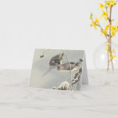 Ohara Kosen Twee Mallards - Blank Kaart (Gele Bloem)