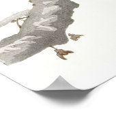 Ohara Koson A Crow en Full Moon Poster (Hoek)