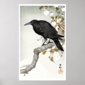 Ohara Koson A Crow en Full Moon Poster (Voorkant)