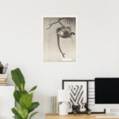 Ohara Koson Aap en Maan Japanse Aziatische Kunst Poster (Thuiskantoor)