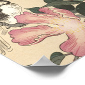 Ohara Koson, Bird and Pink Flowers - Japanese Poster (Hoek)