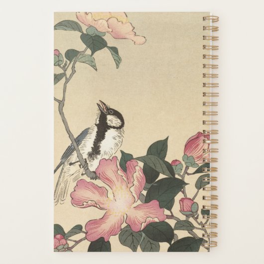 Ohara Koson, Bird and Pink Flowers - Japans Planner (Achterkant)