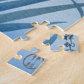 Ohara Koson, Blauwe Irises - Japanse fijne kunst Legpuzzel (Zijkant)