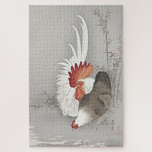  Ohara Koson Chicken and Rooster 1000 stuks Legpuzzel (Verticaal)