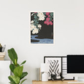 Ohara Koson Chrysanten en Running Water Japan Poster (Thuiskantoor)