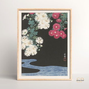 Ohara Koson Chrysanten en Running Water Japan Poster