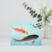 Ohara Koson Common en Golden Carp Poster Briefkaart (Staand voorkant)