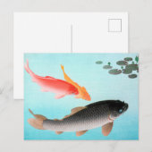 Ohara Koson Common en Golden Carp Poster Briefkaart (Voorkant / Achterkant)