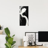 Ohara Koson Heron in Snow Poster (Thuiskantoor)