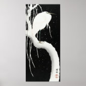 Ohara Koson Heron in Snow Poster (Voorkant)