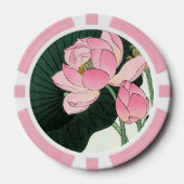 Ohara Koson  Japans Fine Art Pink Lotus Poker Chips (Voorkant)