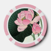 Ohara Koson  Japans Fine Art Pink Lotus Poker Chips (Achterkant)