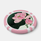 Ohara Koson  Japans Fine Art Pink Lotus Poker Chips (Enkel)
