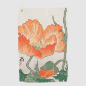 Ohara Koson - Japans Oranje klaproos Golfhanddoek (Voorkant)