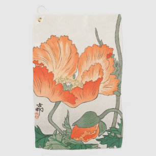 Ohara Koson - Japans Oranje klaproos Golfhanddoek