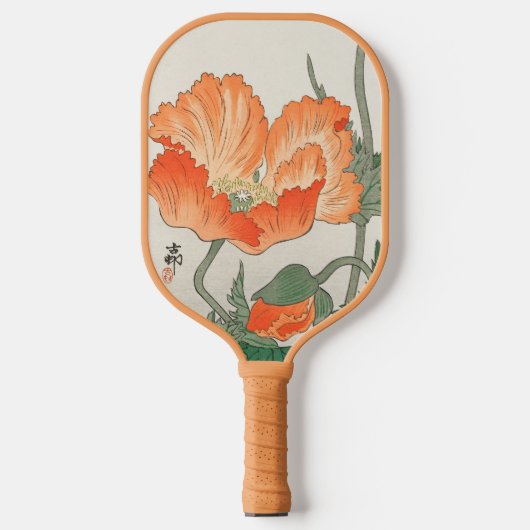 Ohara Koson - Japans Oranje klaproos Pickleball Paddle (Voorkant)