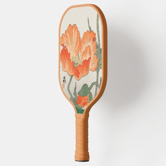 Ohara Koson - Japans Oranje klaproos Pickleball Paddle (Links)