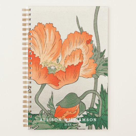 Ohara Koson -  Japans Oranje klaproos Planner (Voorkant)