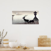 Ohara Koson Landschap met Herten Poster (Keuken)