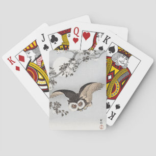 Ohara Koson Ooruwezel Kersenbloesem en Maan Pokerkaarten