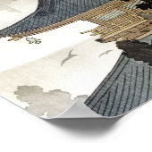 Ohara Koson Pagoda en Rainbow Poster (Hoek)