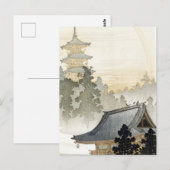 Ohara Koson Pagoda en Rainbow-Poster Briefkaart (Voorkant / Achterkant)