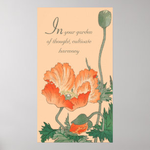 Ohara Koson Prachtige Japanse papaver CC0811 Citaa Poster