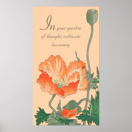 Ohara Koson Prachtige Japanse papaver CC0811 Quote Poster