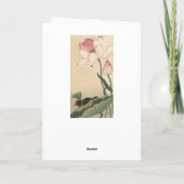 Ohara Koson, Roze Lotus, Japanse Kunst Moederdag Kaart (Achterkant)