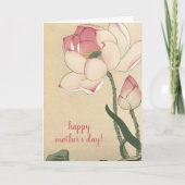 Ohara Koson, Roze Lotus, Japanse Kunst Moederdag Kaart (Voorkant)