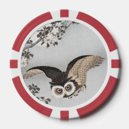 Ohara Koson Scops Uil Kersenbloesems & Maan Poker Chips
