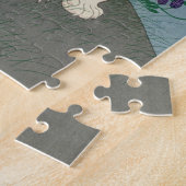 Ohara Koson, twee konijnen - Japanse fijne kunst Legpuzzel (Zijkant)