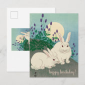 Ohara Koson, twee konijnen - Japanse kunstendag Briefkaart (Voorkant / Achterkant)