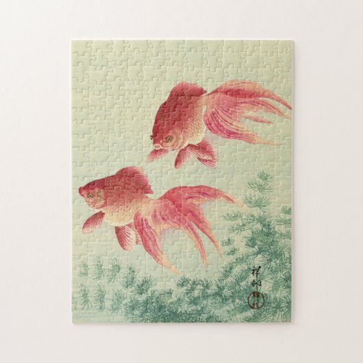 Ohara Koson, Veiltail Goldfish - Japanse fijne kun Legpuzzel (Verticaal)