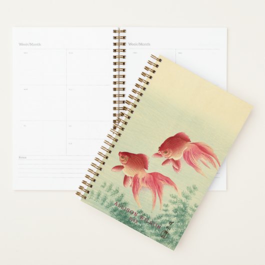 Ohara Koson, Veiltail Goldfish - Japanse fijne kun Planner (Display)