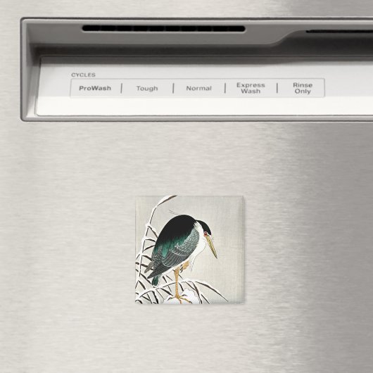 Ohara Koson's Heron in Snow Magneet (Insitu (Vaatwasser))