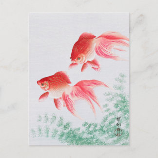 ohara koson's Japanse schilderende briefkaart,小 邨 Briefkaart